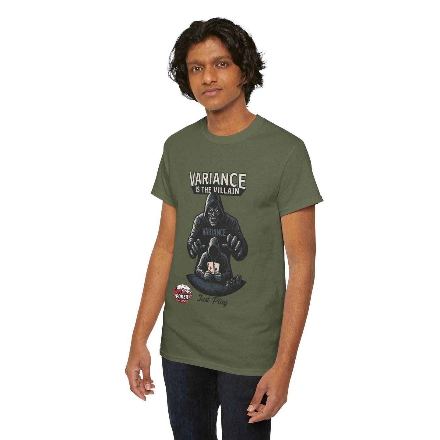 Variance is the Villain Poker T-Shirt | Zero Lucks – Fight the Swings