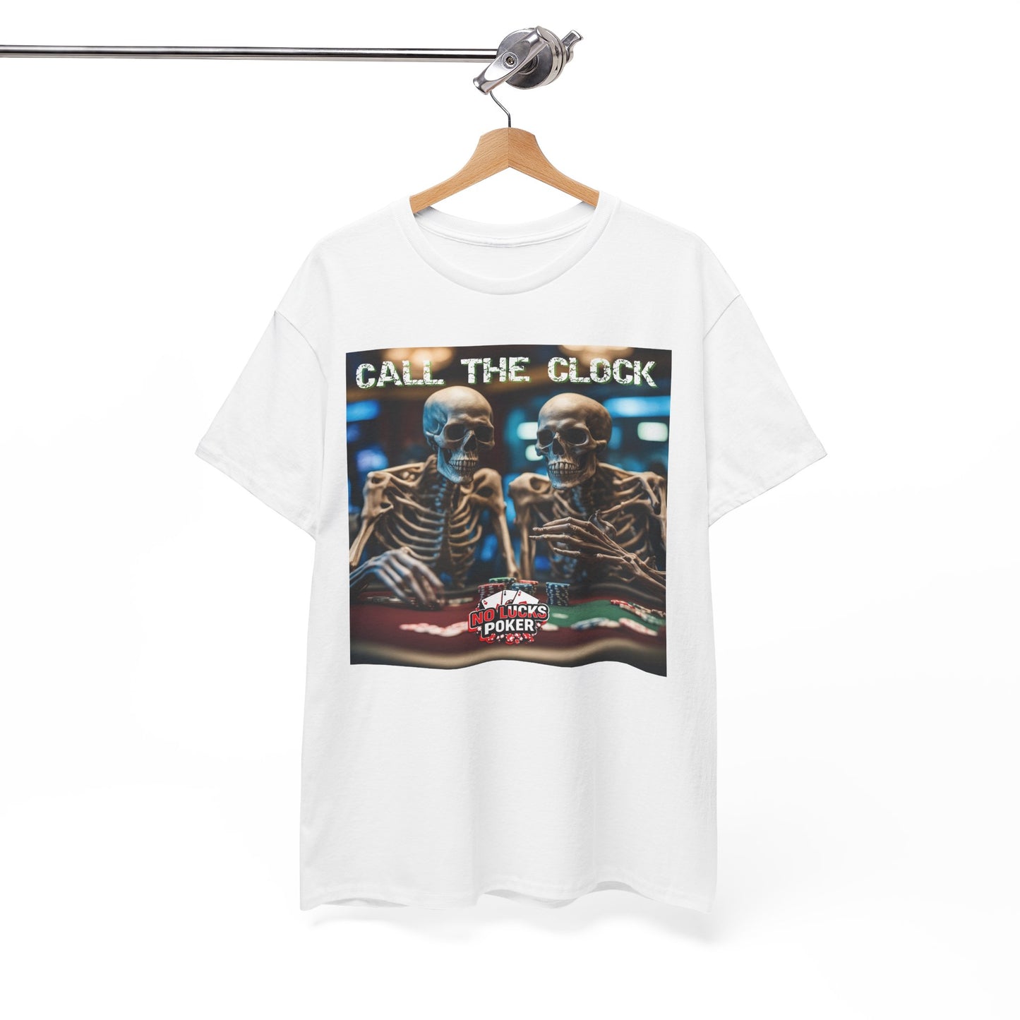 Call the clock skull unisex heavy cotton T-Shirt Must have Good Luck All-in