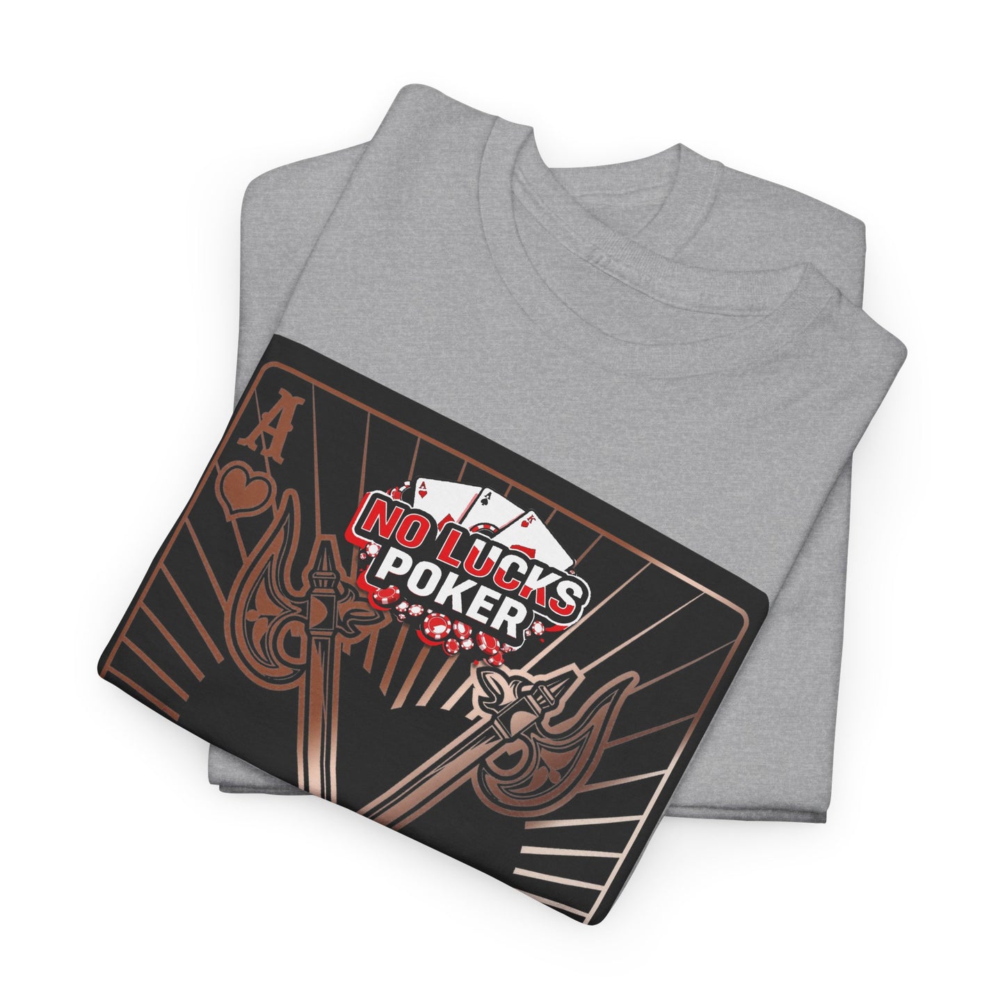 No Lucks Given: Ace of Hearts & Axes – Poker T-Shirt