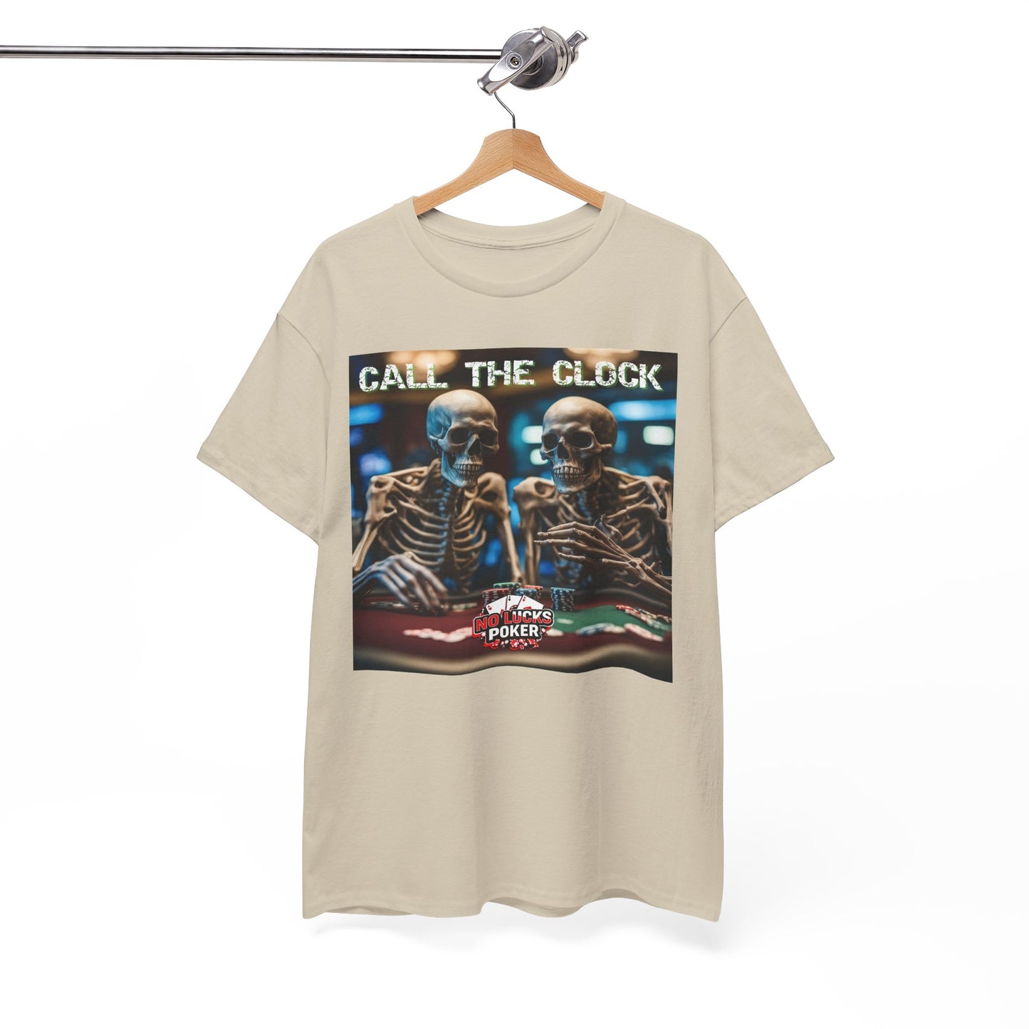 Call the clock skull unisex heavy cotton T-Shirt Must have Good Luck All-in