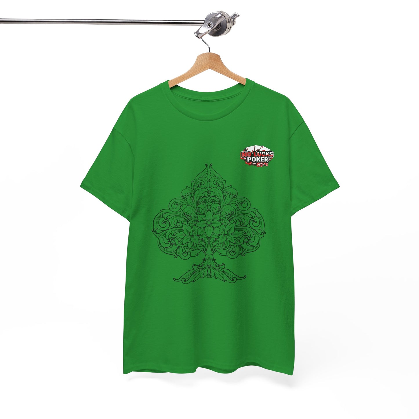 No Lucks Given – Spade Poker T-Shirt (Good Luck, All In)