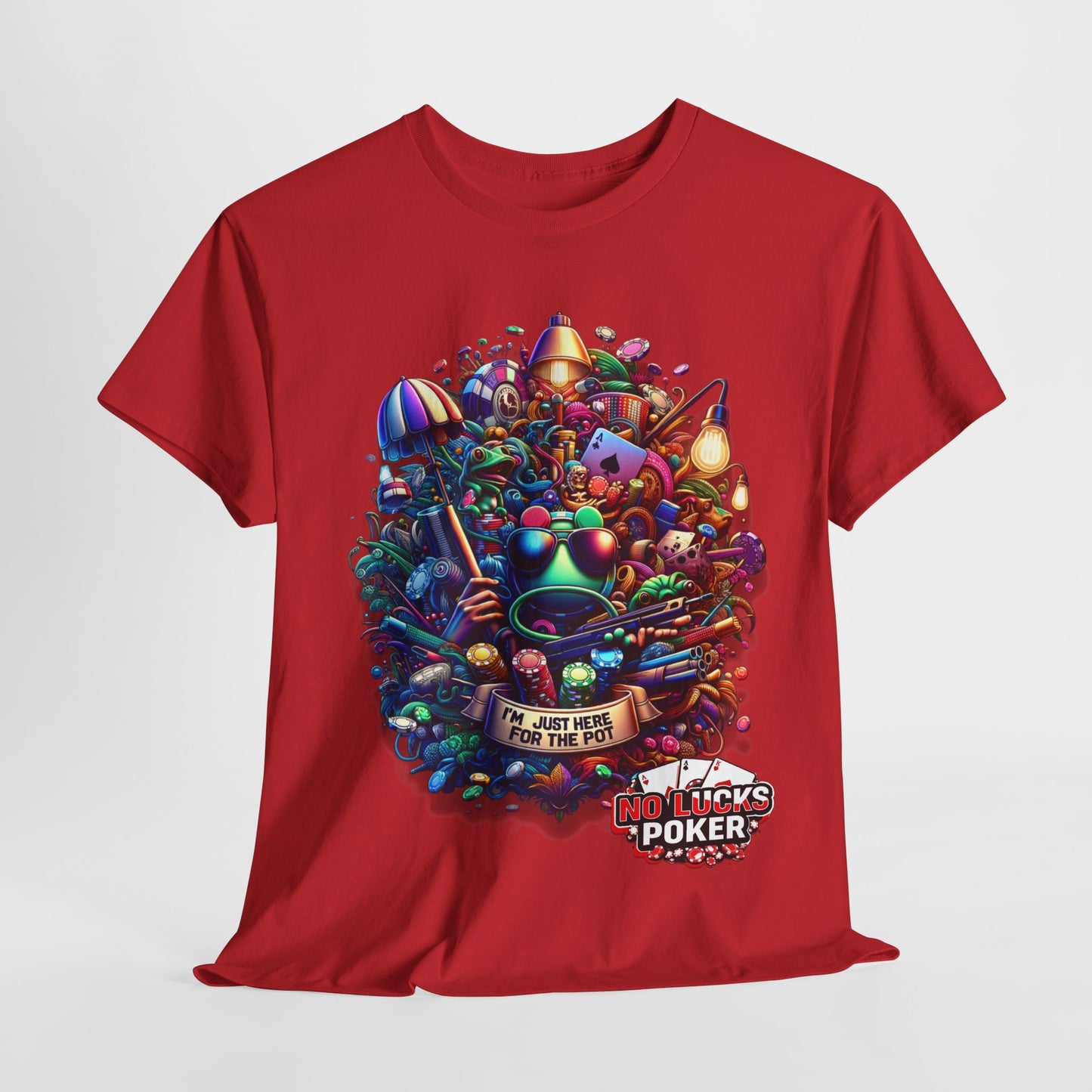 I'm Just here for the Pot unisex heavy cotton tee Poker Apparel