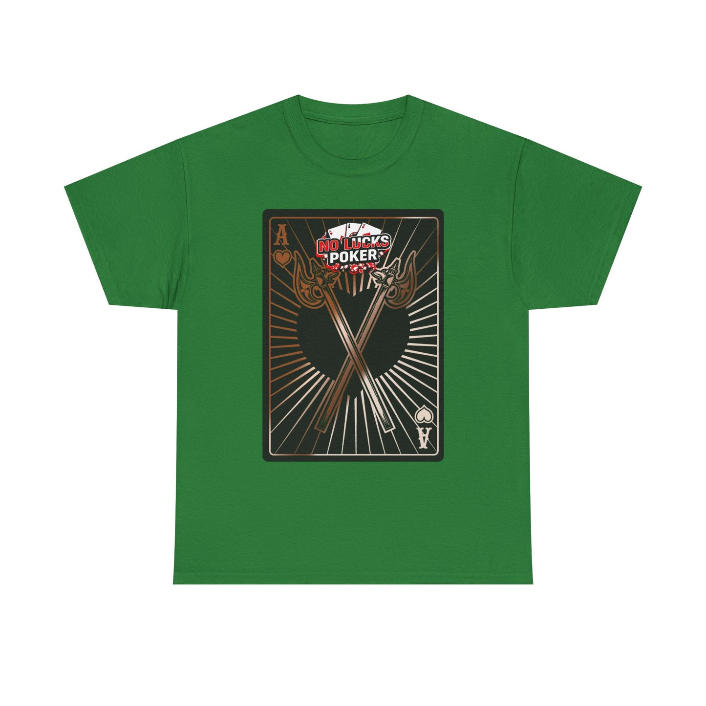 No Lucks Given: Ace of Hearts & Axes – Poker T-Shirt