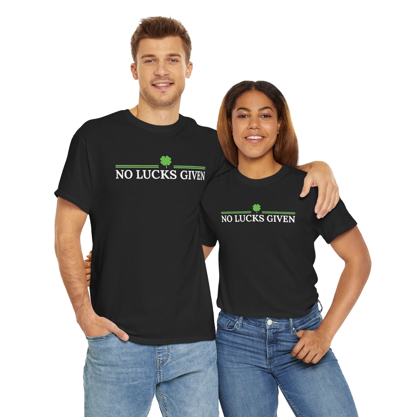 No Lucks Given – Classic Logo Poker Tee (Good Luck, All In)