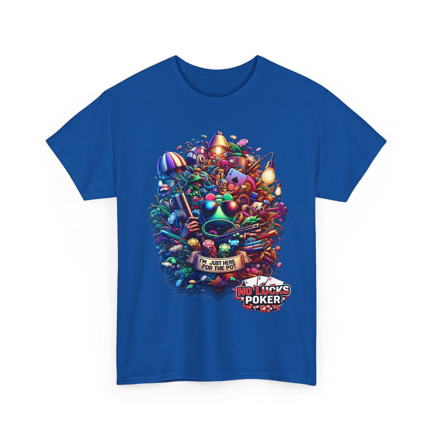I'm Just here for the Pot unisex heavy cotton tee Poker Apparel