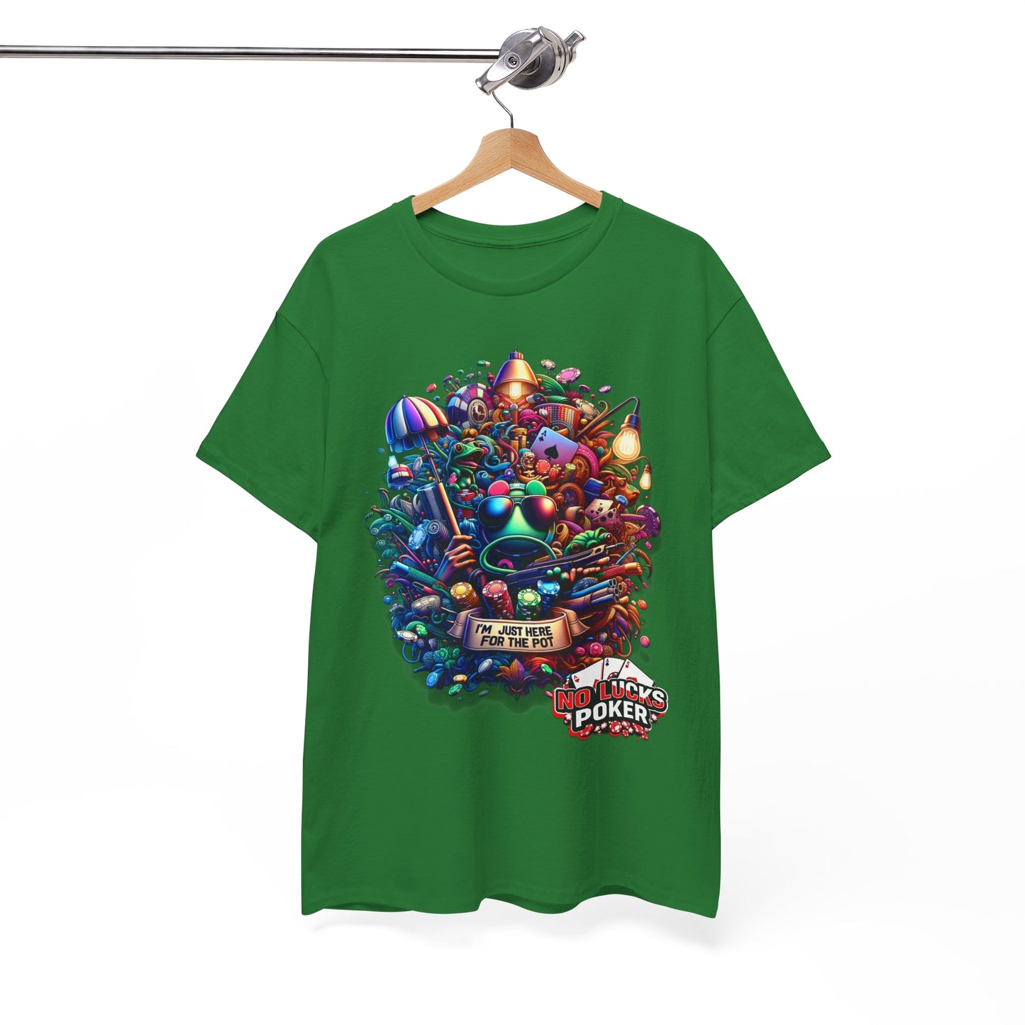 I'm Just here for the Pot unisex heavy cotton tee Poker Apparel