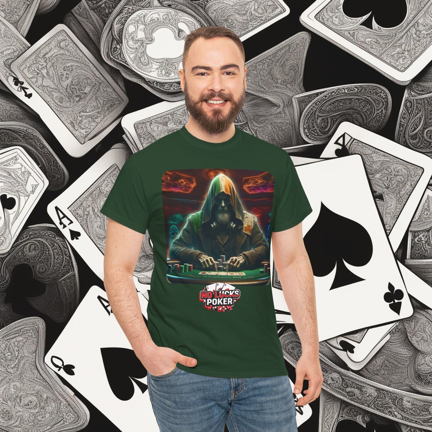 Irish Poker Player Celtic unisex heavy cotton tee Poker Apparel