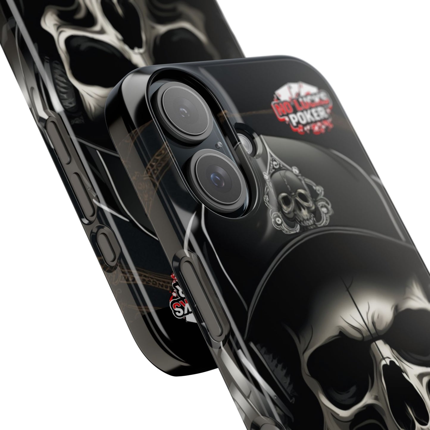 Poker Player with Skull at Poker Table Slim Phone Case -  iPhone 13 - 16