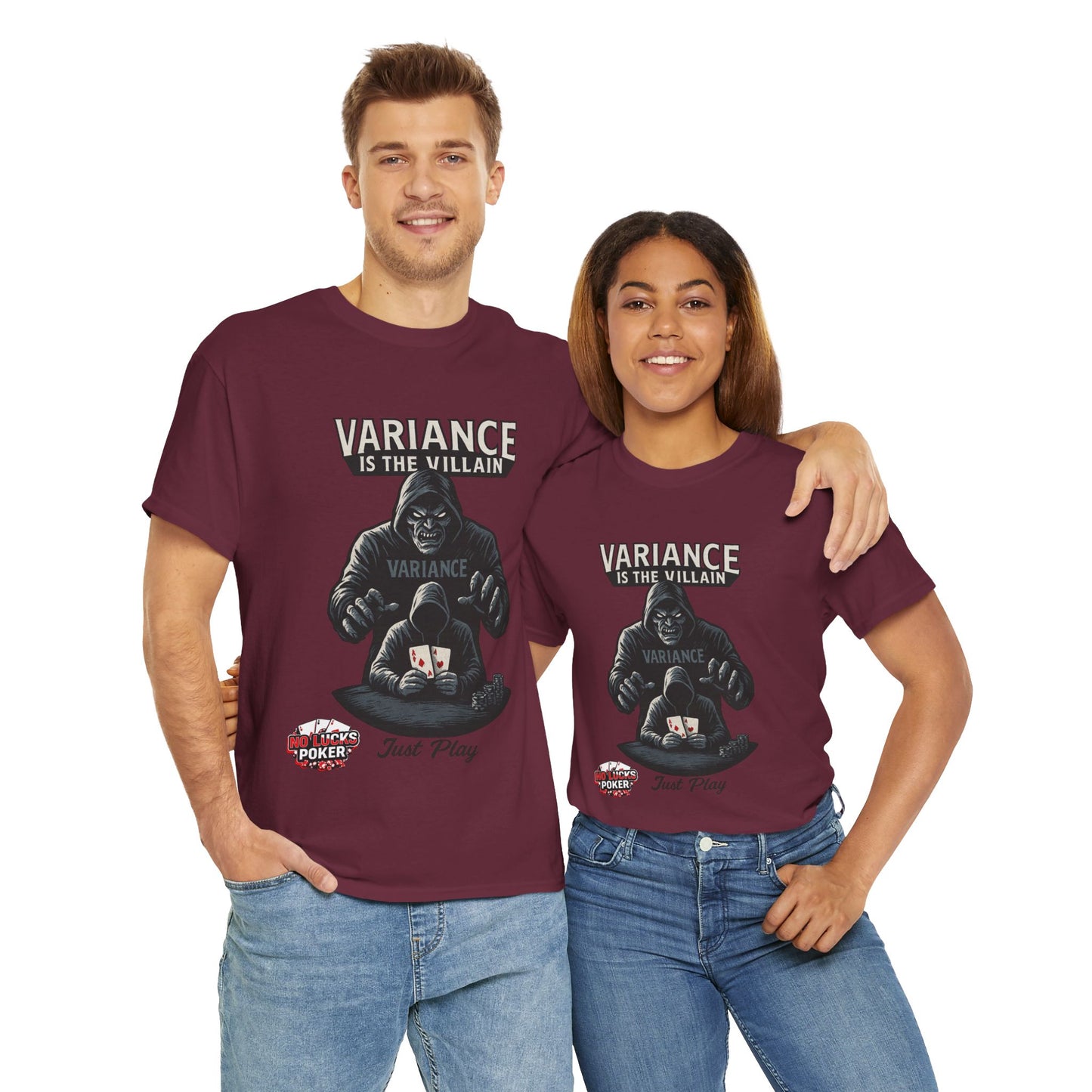 Variance is the Villain Poker T-Shirt | Zero Lucks – Fight the Swings