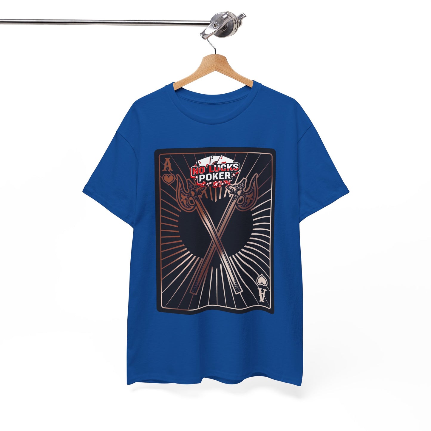 No Lucks Given: Ace of Hearts & Axes – Poker T-Shirt