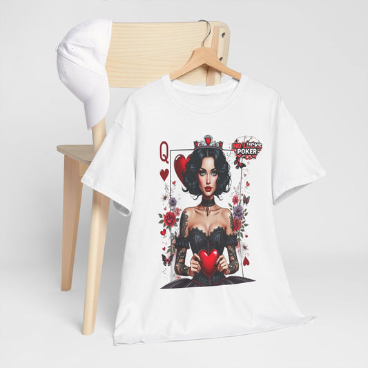 Gothic Queen of Hearts Poker T-Shirt | Dark Poker Apparel – Unisex Fit