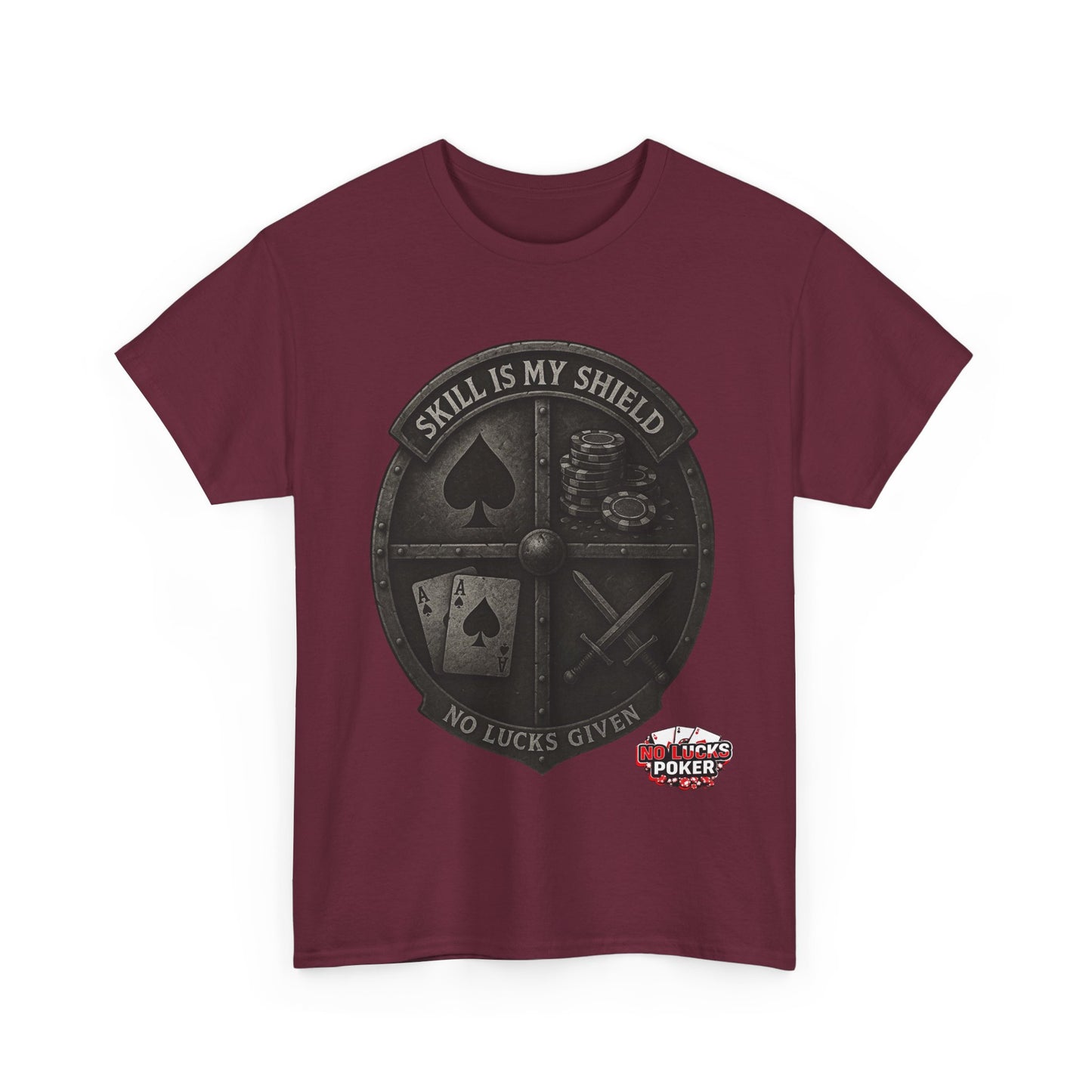 Stack or Shatter Poker T-Shirt | No Lucks Given – Skill Over Luck