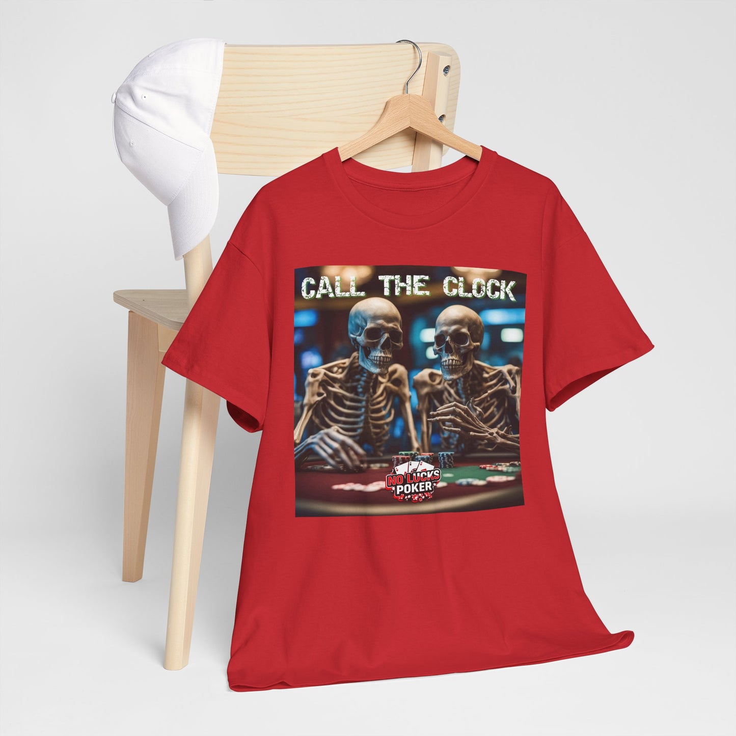 Call the clock skull unisex heavy cotton T-Shirt Must have Good Luck All-in