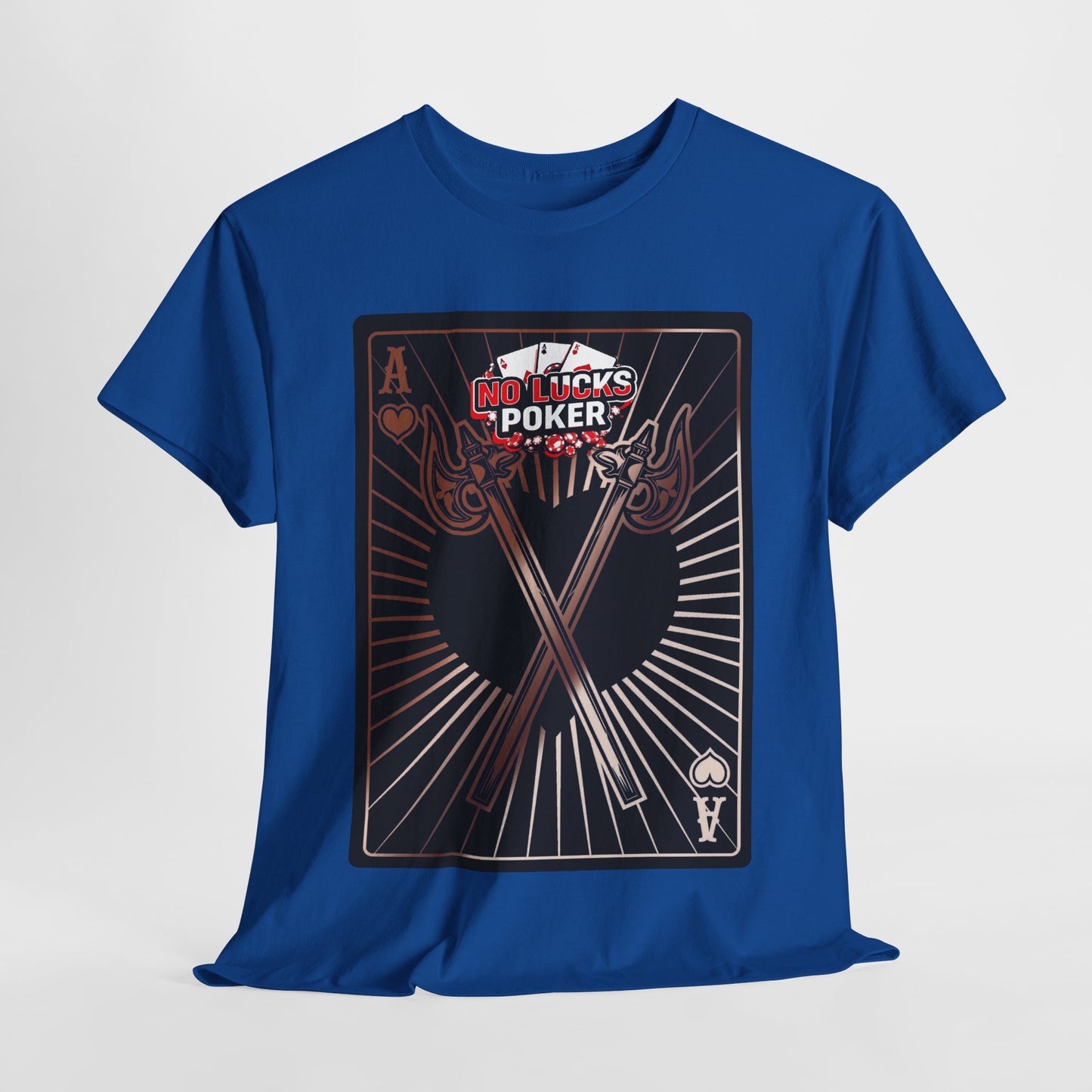 No Lucks Given: Ace of Hearts & Axes – Poker T-Shirt