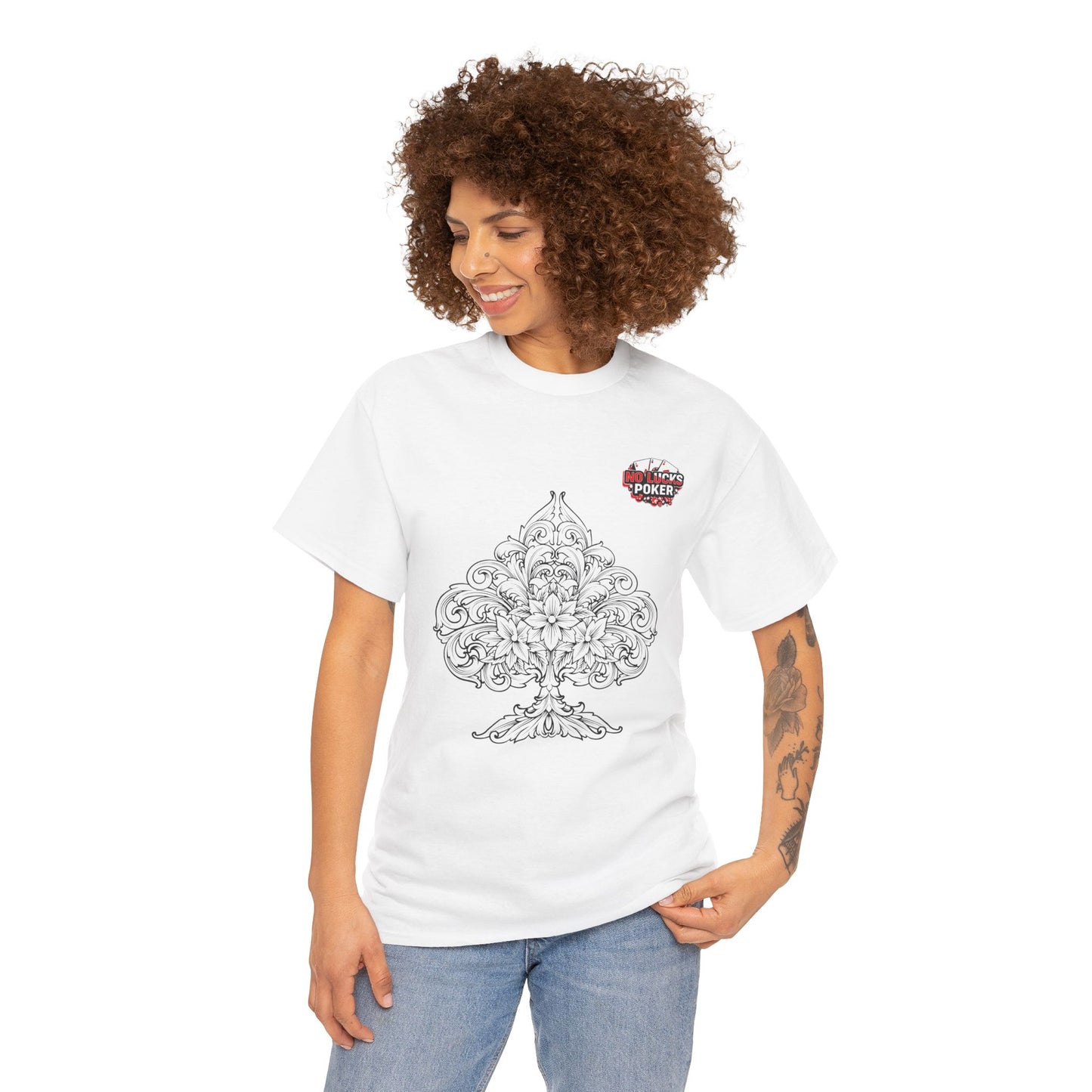 No Lucks Given – Spade Poker T-Shirt (Good Luck, All In)