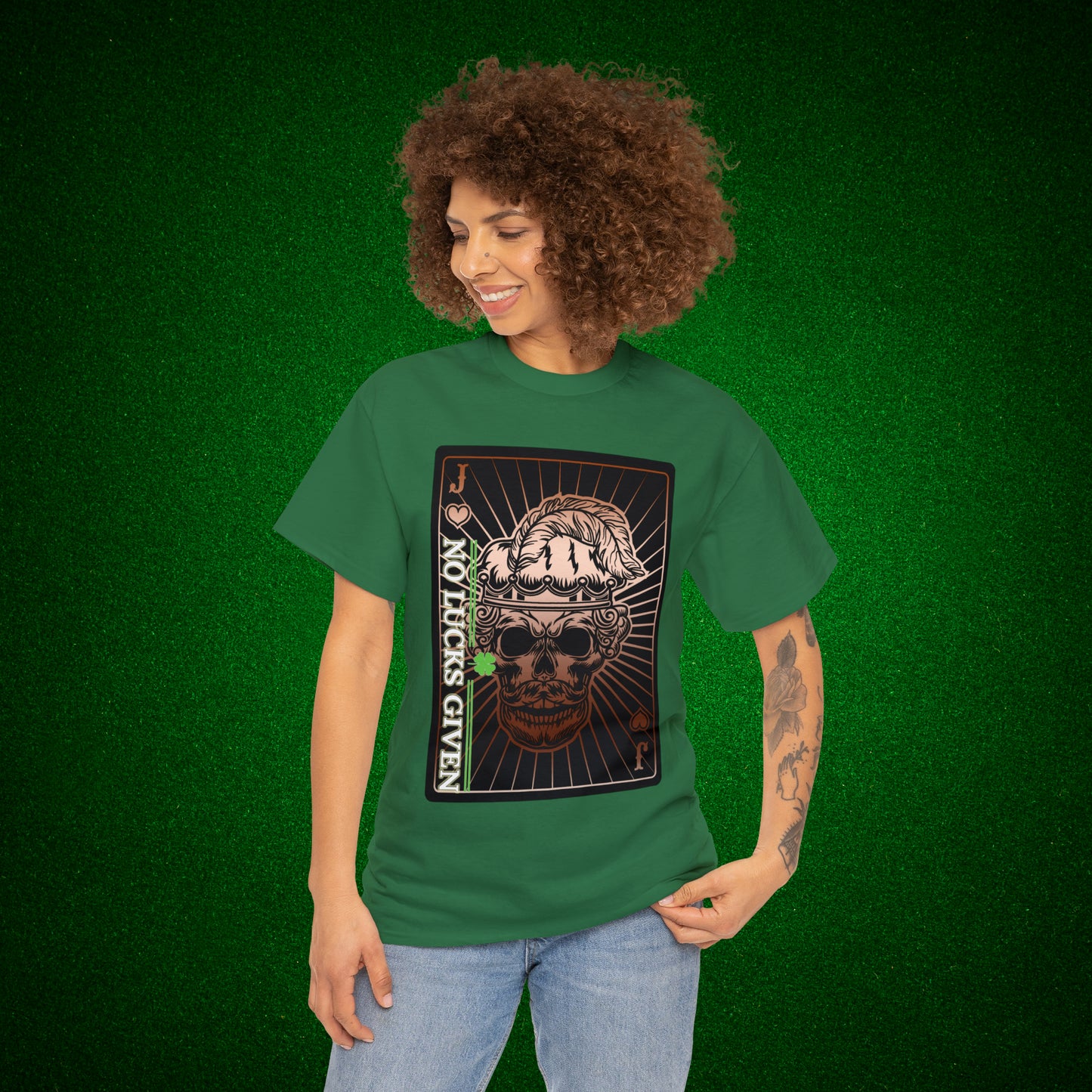 No Lucks Given Angry Jack of Hearts Copper Poker T-Shirt Must have Good Luck All-in