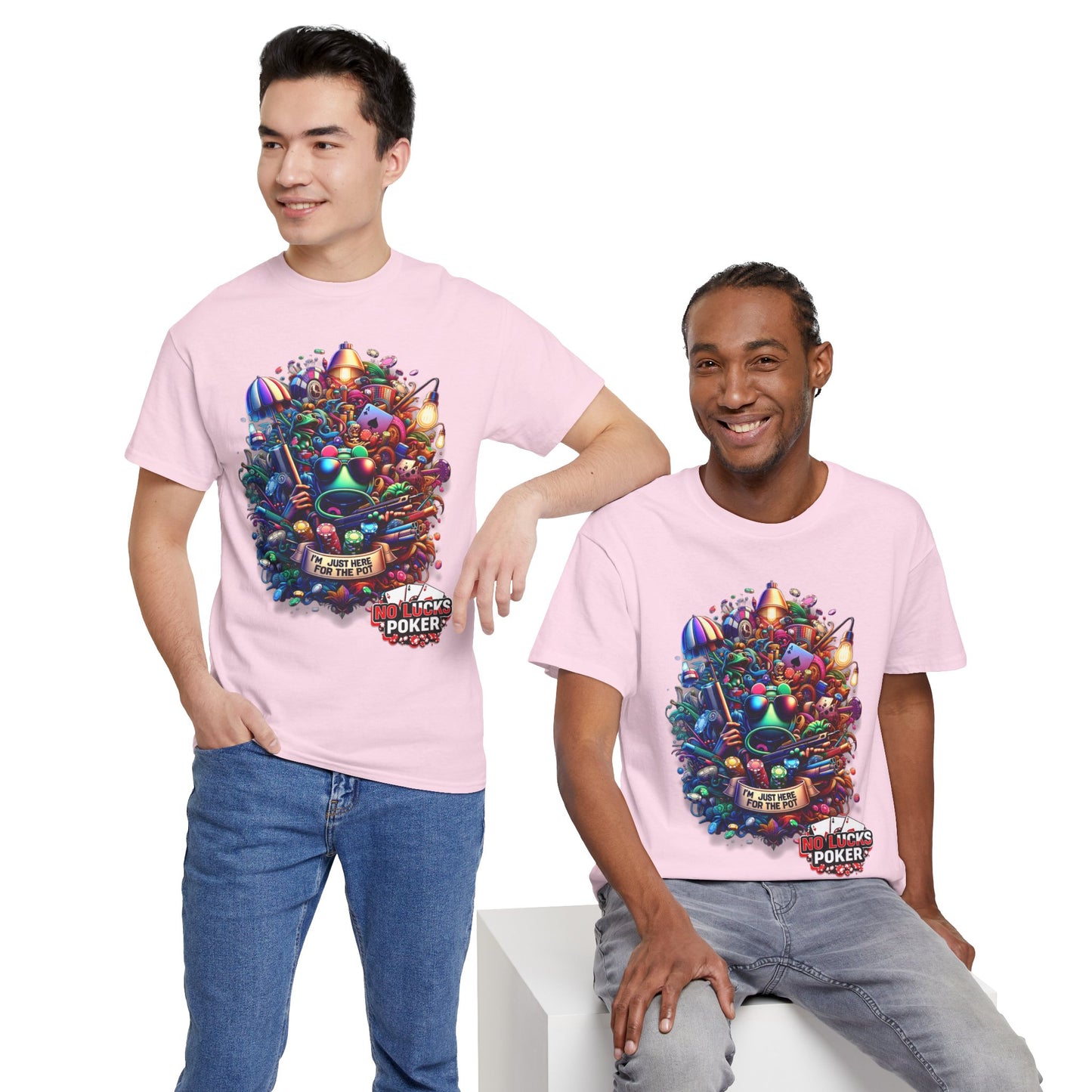 I'm Just here for the Pot unisex heavy cotton tee Poker Apparel