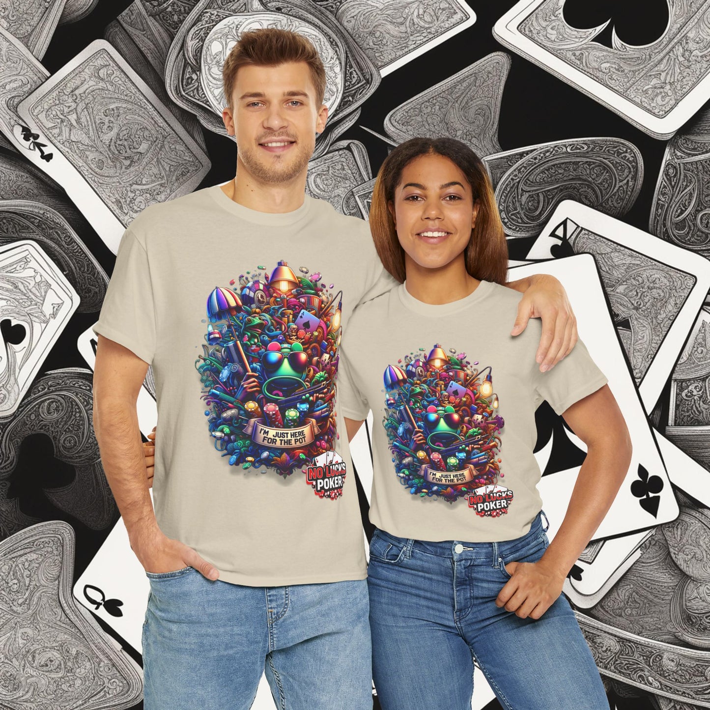 I'm Just here for the Pot unisex heavy cotton tee Poker Apparel