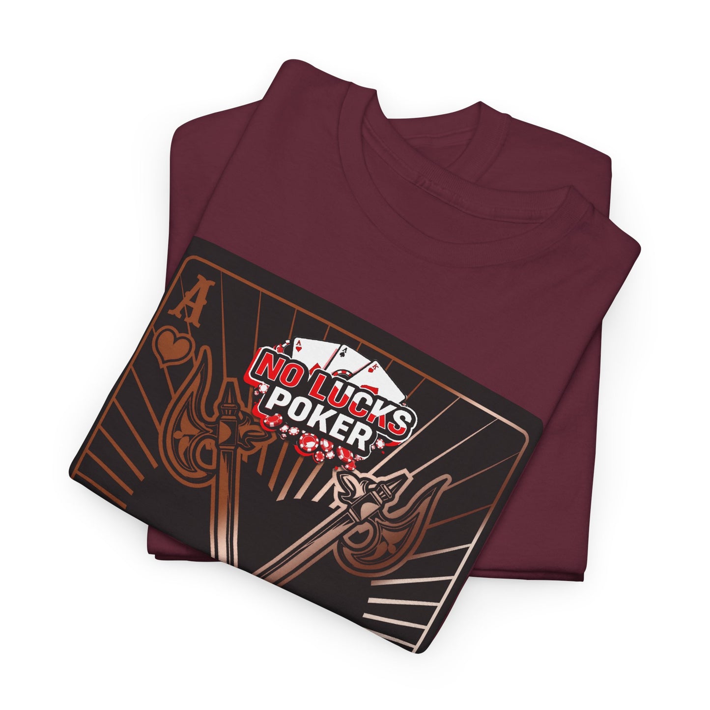No Lucks Given: Ace of Hearts & Axes – Poker T-Shirt