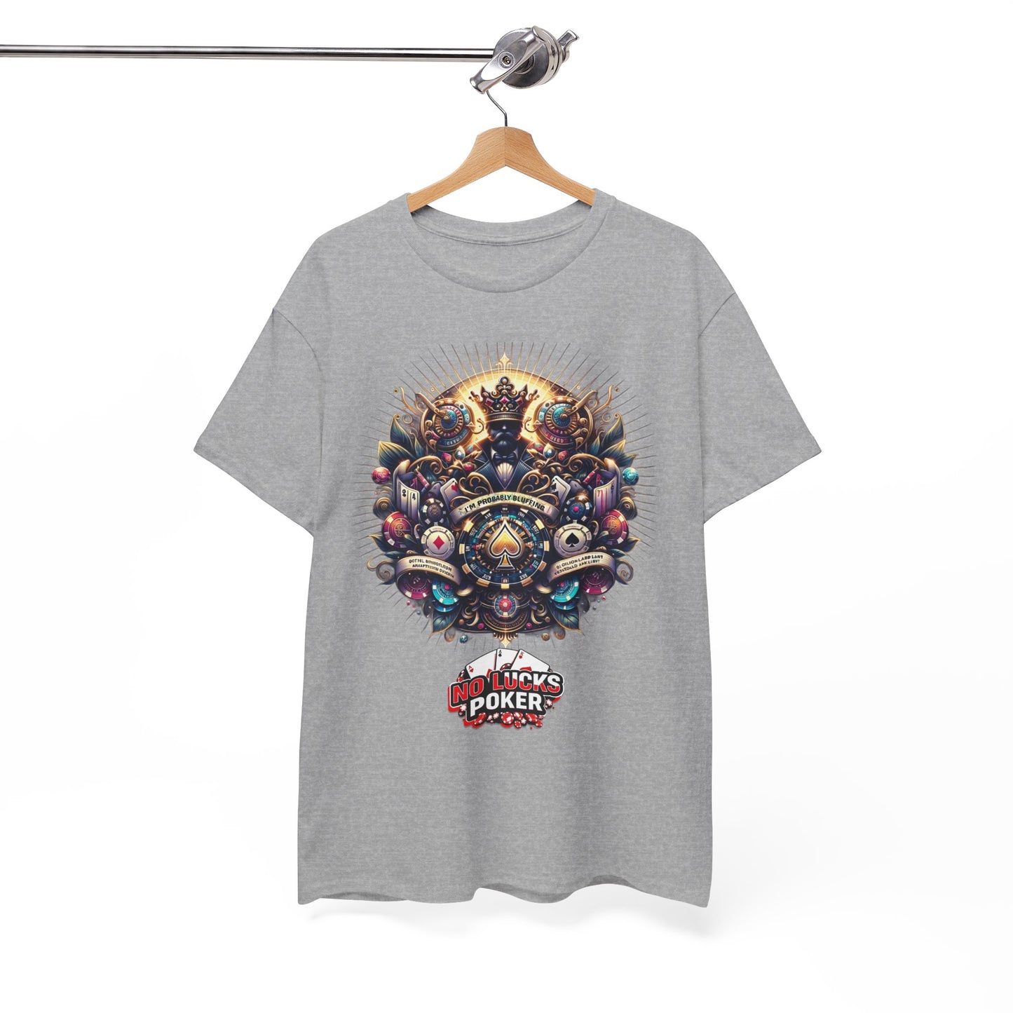 I'm Probably Bluffing unisex heavy cotton tee Poker Apparel