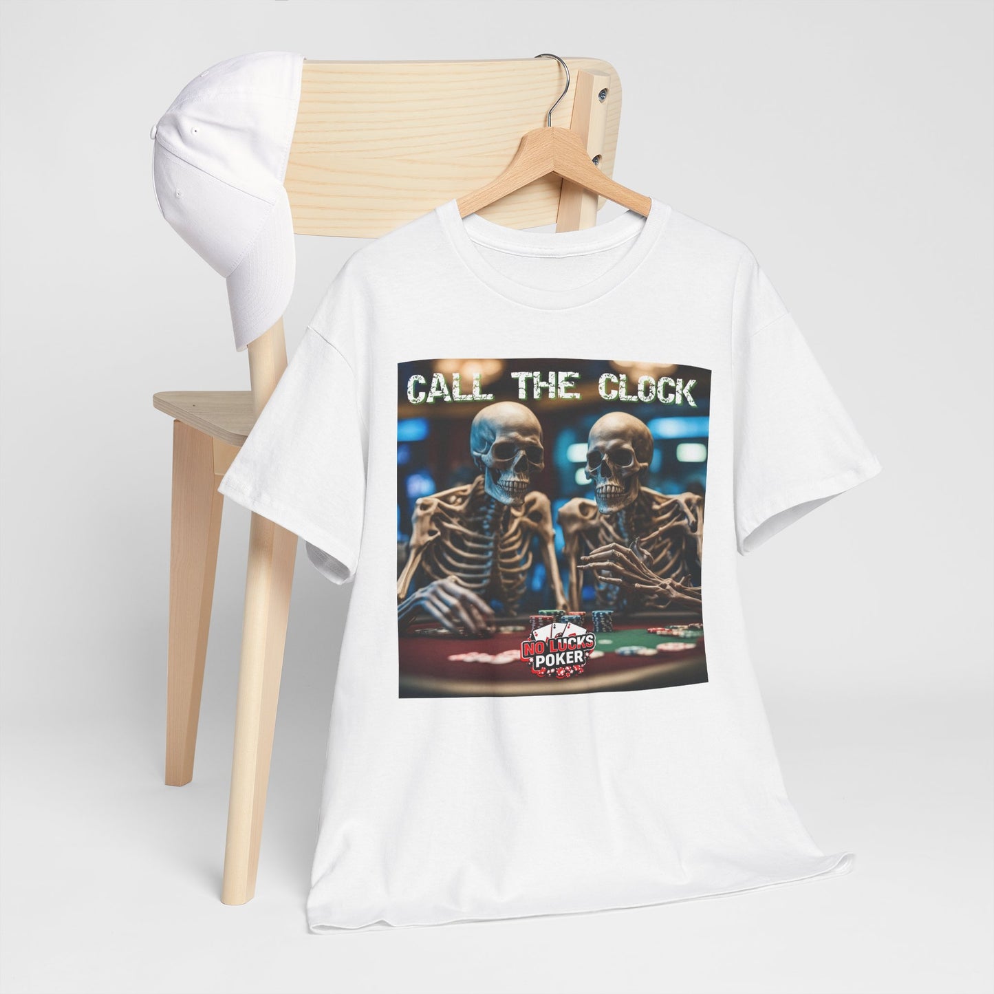 Call the clock skull unisex heavy cotton T-Shirt Must have Good Luck All-in