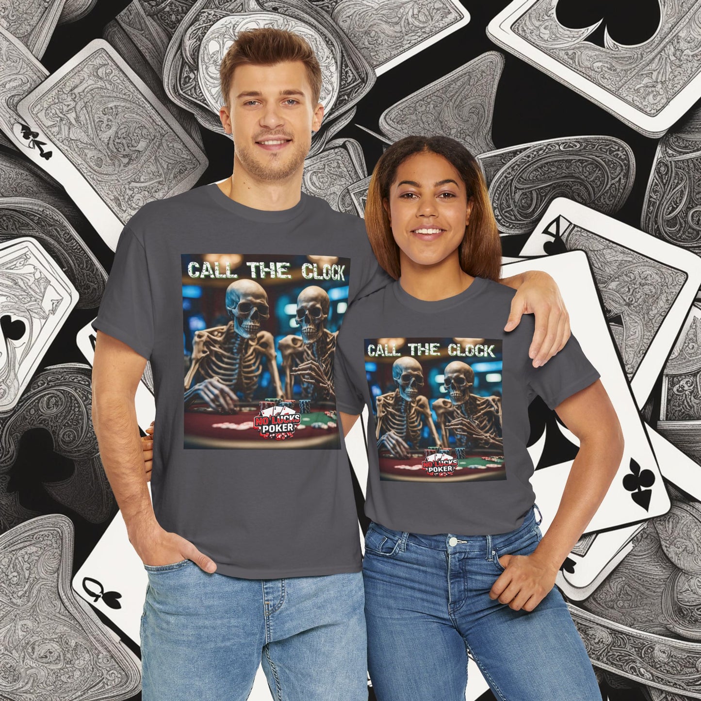 Call the clock skull unisex heavy cotton T-Shirt Must have Good Luck All-in