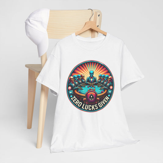 Zero Lucks Given unisex heavy cotton tee Poker Apparel