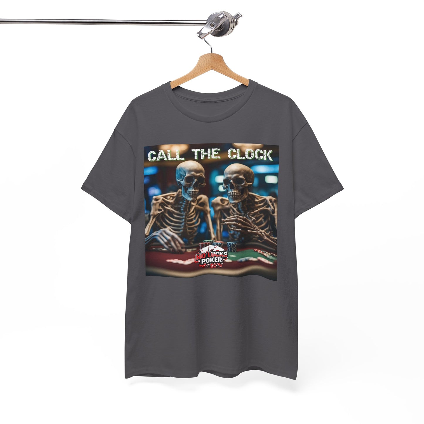 Call the clock skull unisex heavy cotton T-Shirt Must have Good Luck All-in