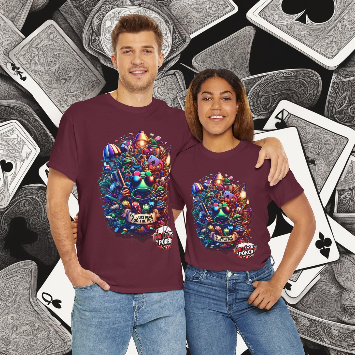 I'm Just here for the Pot unisex heavy cotton tee Poker Apparel