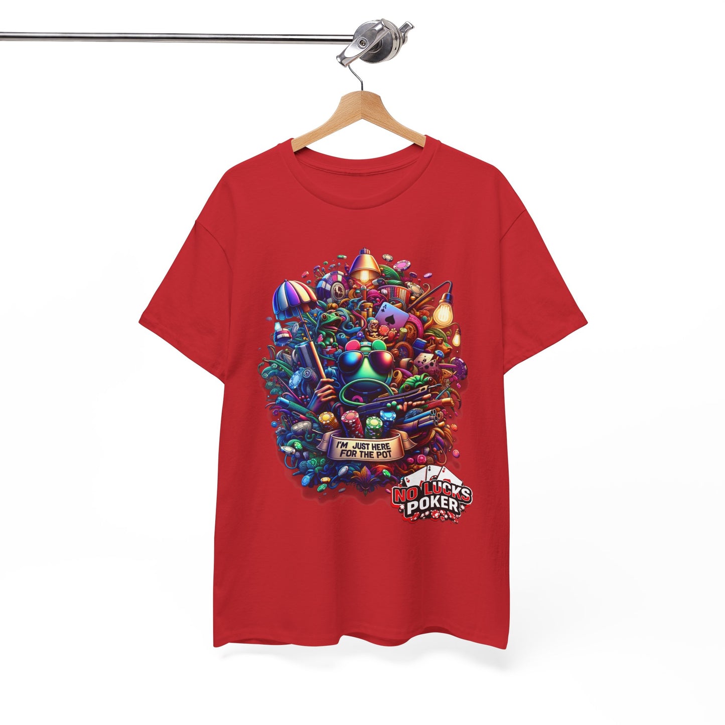 I'm Just here for the Pot unisex heavy cotton tee Poker Apparel