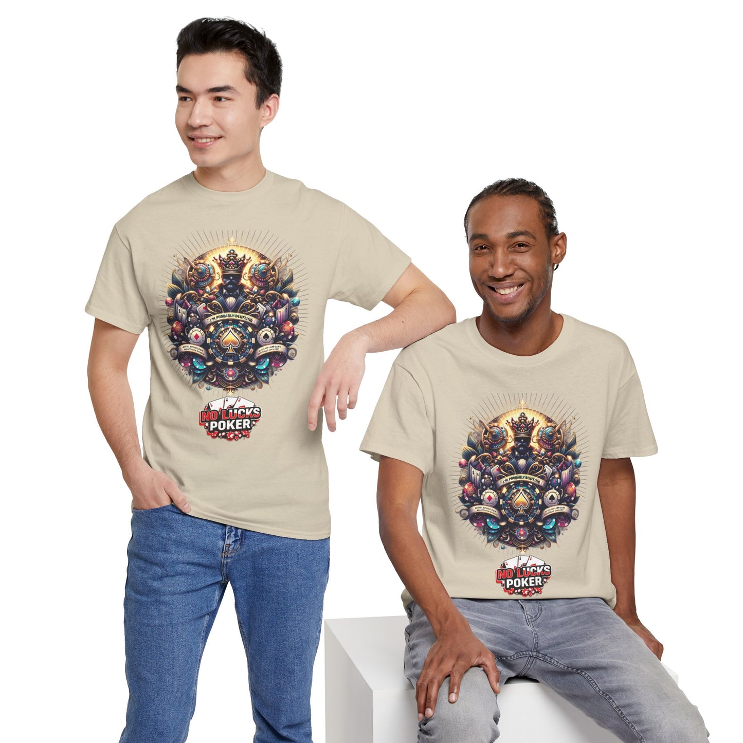 I'm Probably Bluffing unisex heavy cotton tee Poker Apparel