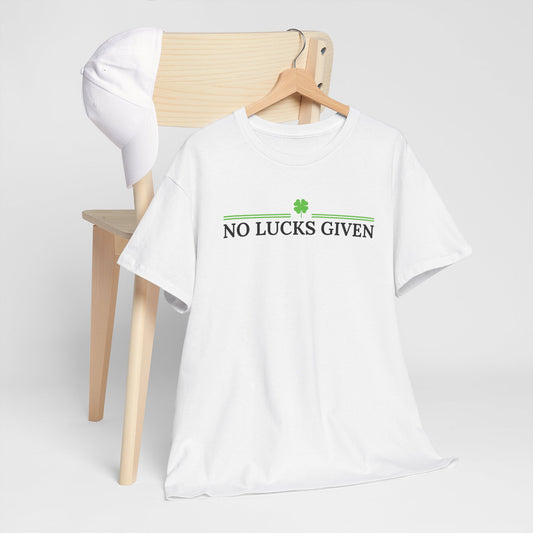 No Lucks Given – Classic Logo Poker Tee (Good Luck, All In)