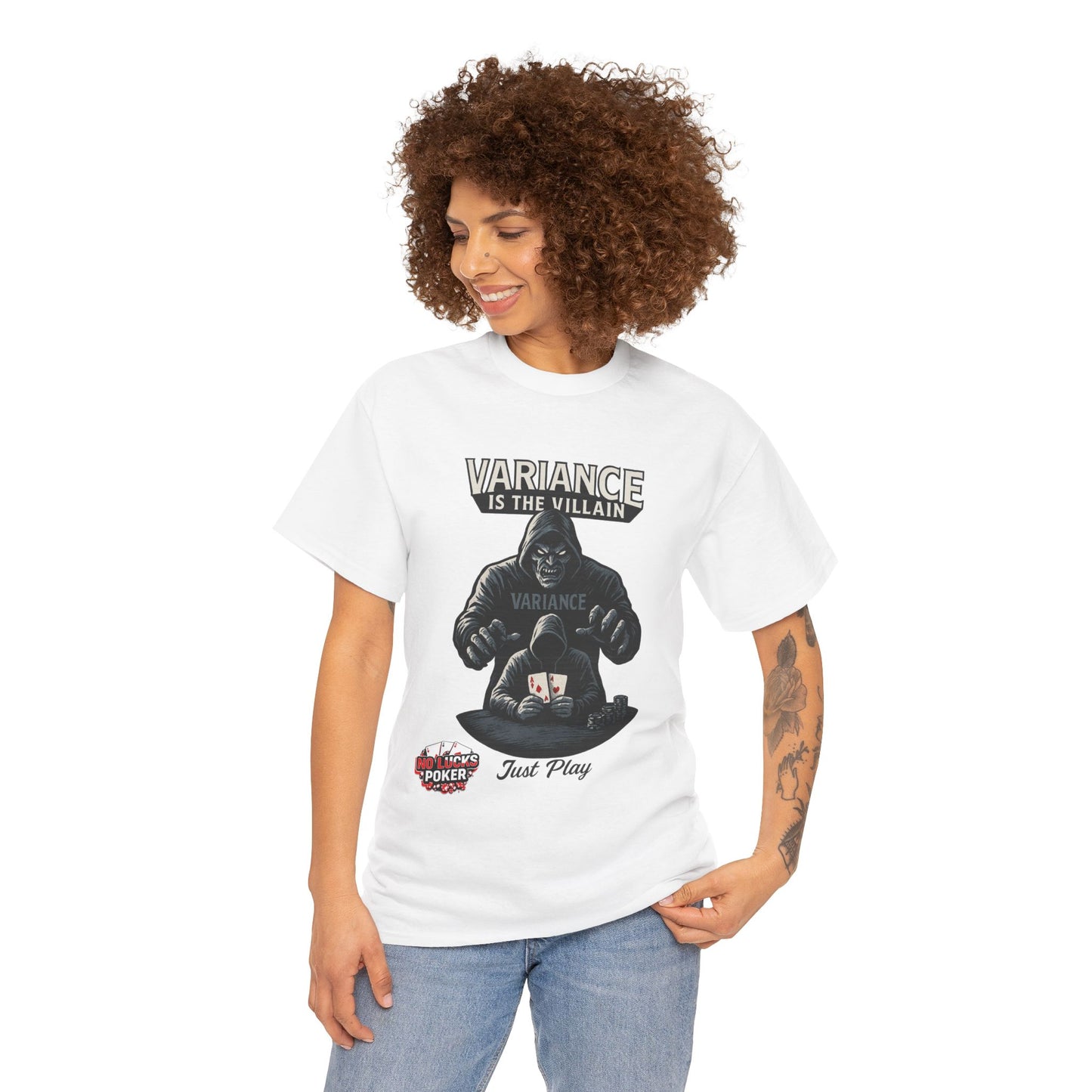 Variance is the Villain Poker T-Shirt | Zero Lucks – Fight the Swings