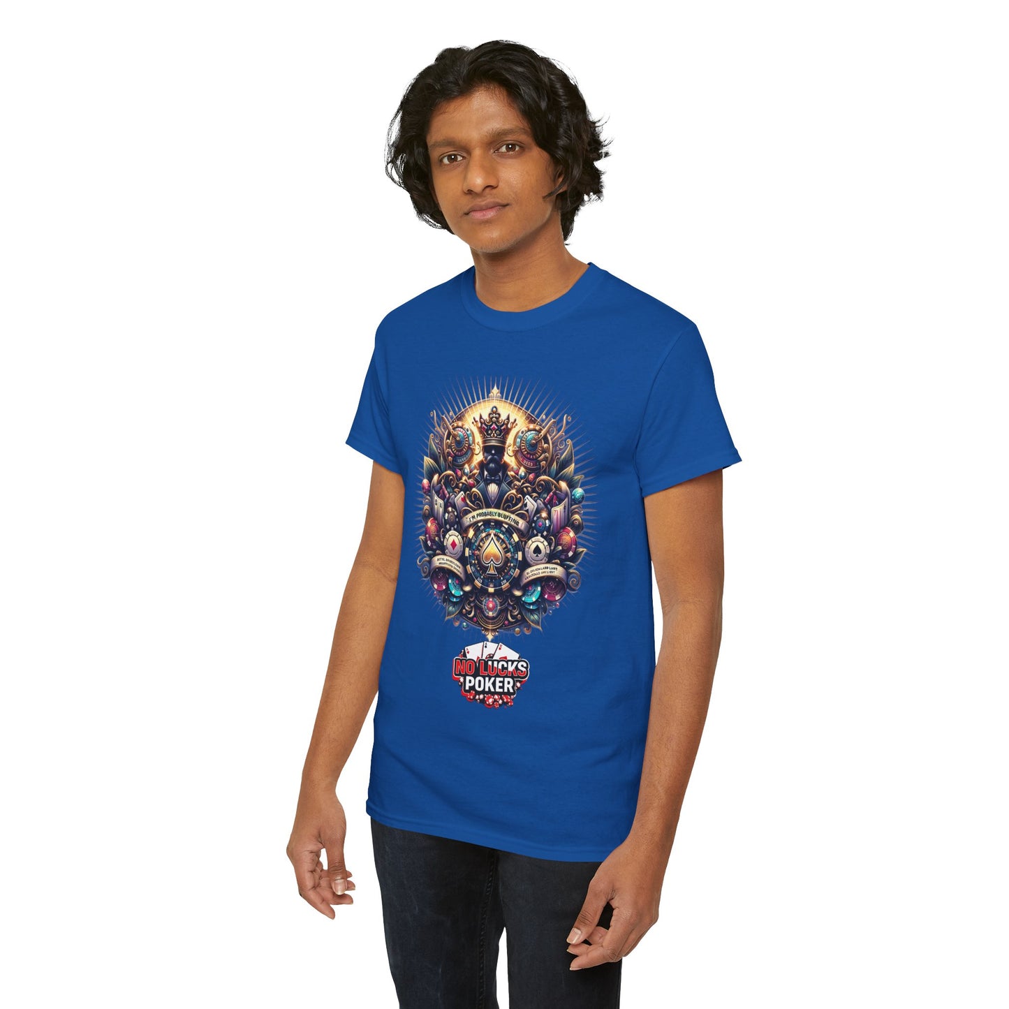 I'm Probably Bluffing unisex heavy cotton tee Poker Apparel