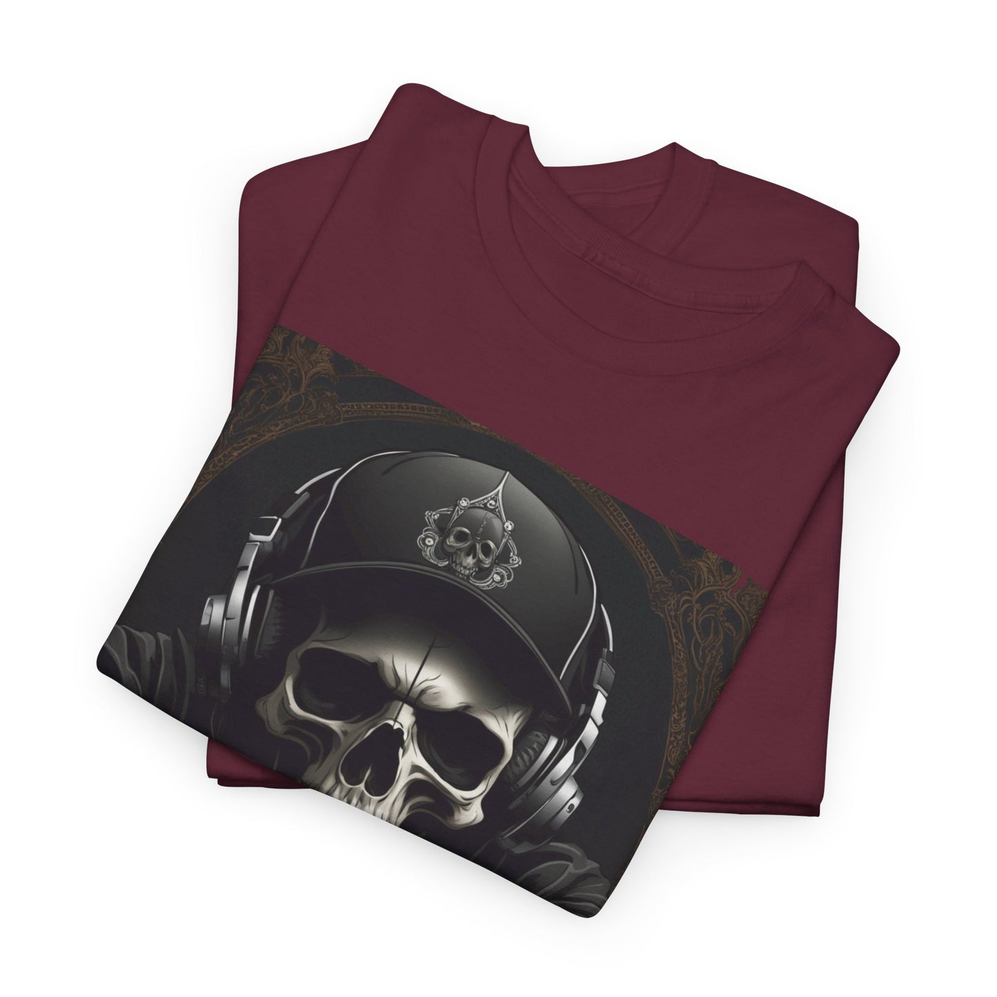 No Lucks Given – Hoodie Skull & Headphones Poker Tee