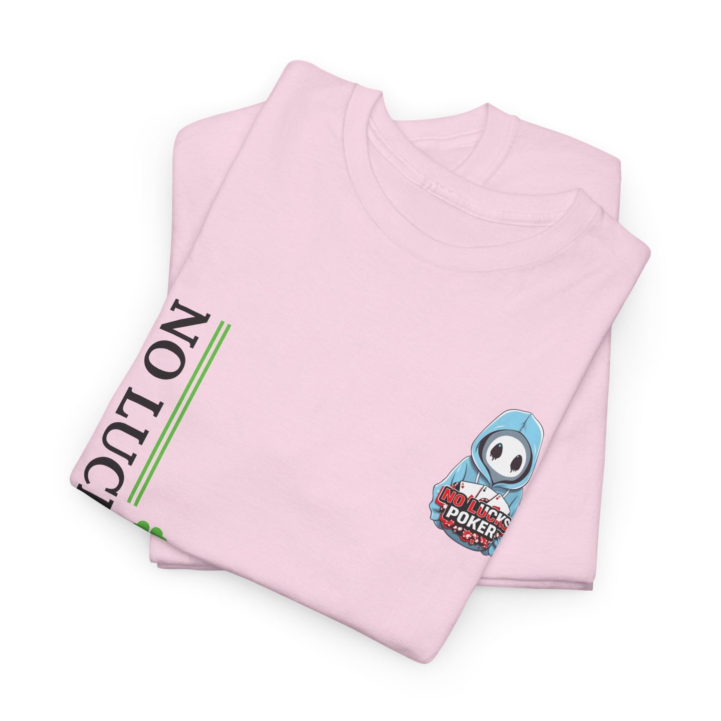 No Lucks Given – Ghost Logo Poker T-Shirt | Stealth Blackout Style
