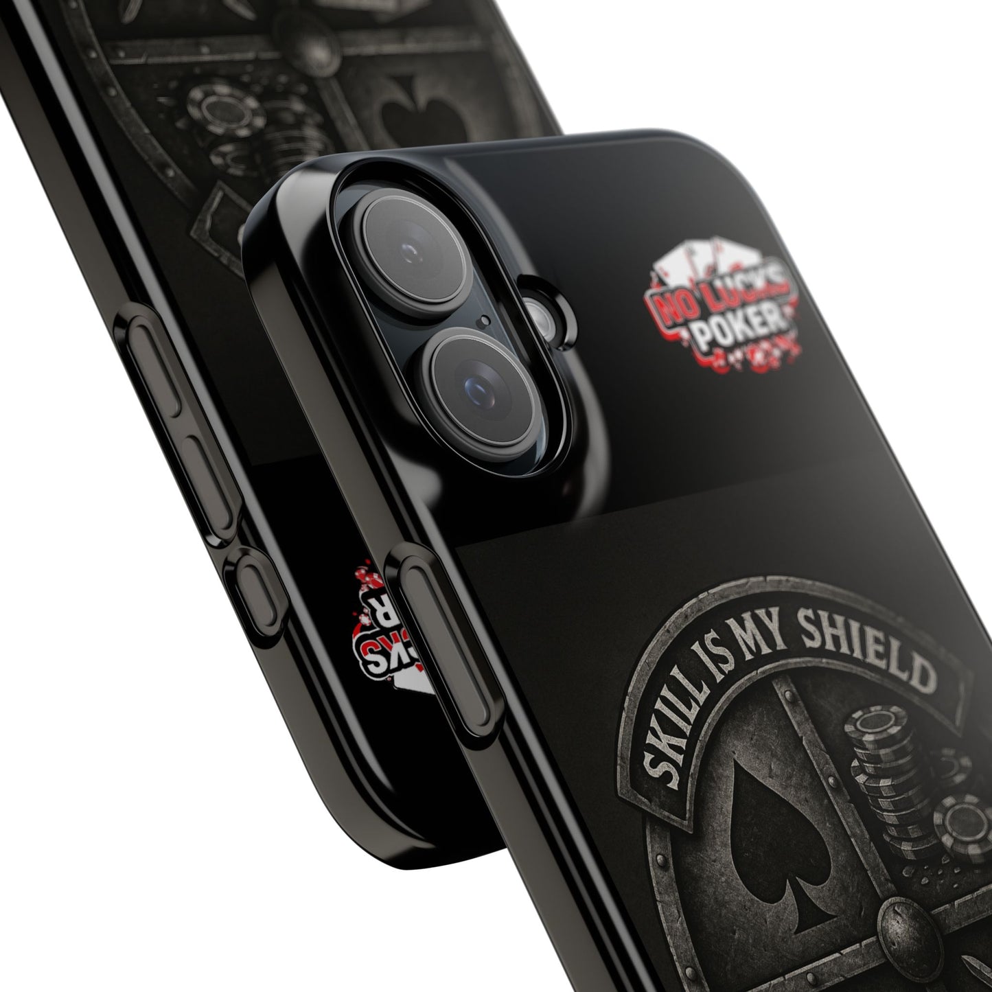 Skill Is My Shield Poker Phone Case | Zero Lucks – Ace of Spades & Crossed Swords -  iPhone 13 - 16