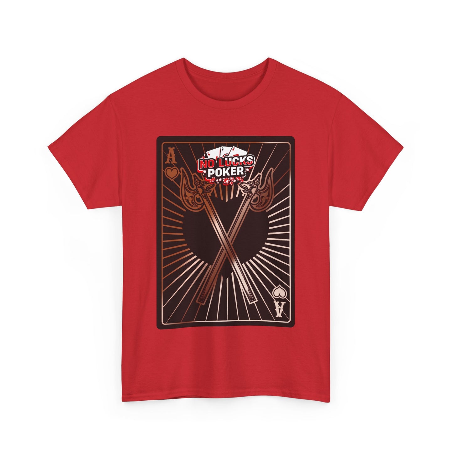 No Lucks Given: Ace of Hearts & Axes – Poker T-Shirt