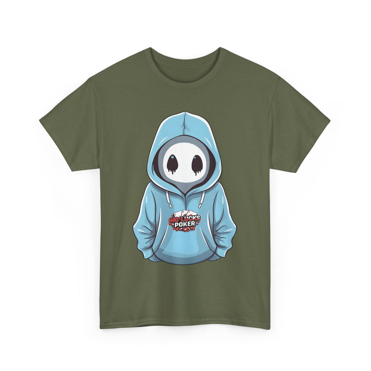 No Lucks Given – Mysterious Hoodie Player Poker Tee