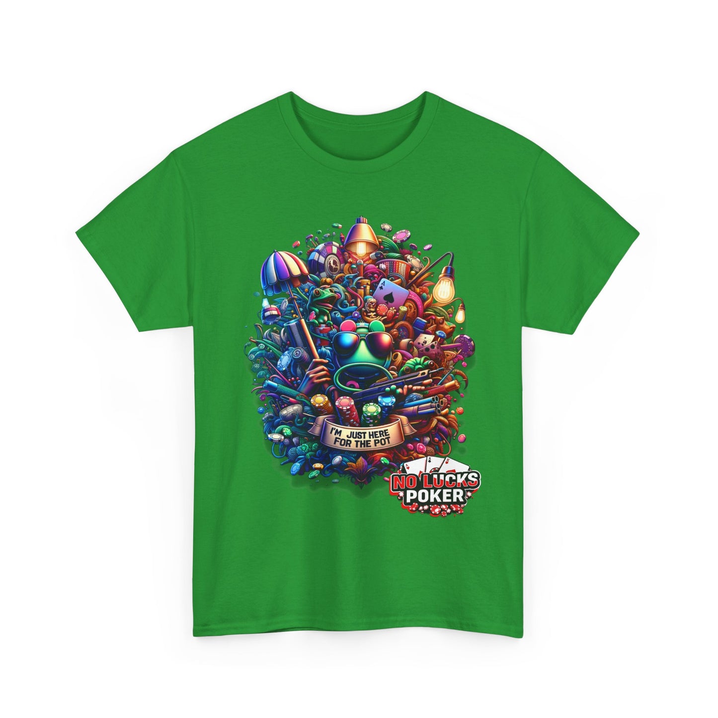 I'm Just here for the Pot unisex heavy cotton tee Poker Apparel
