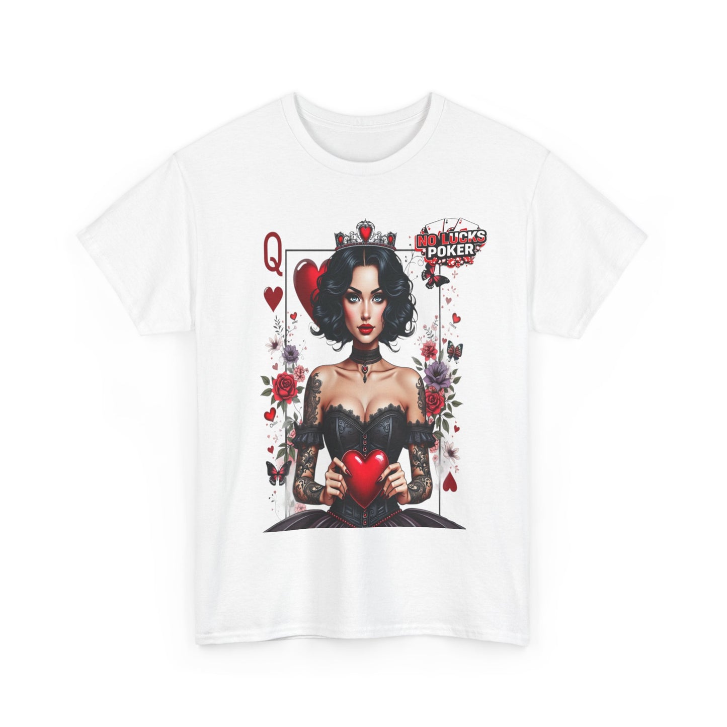 Gothic Queen of Hearts Poker T-Shirt | Dark Poker Apparel – Unisex Fit