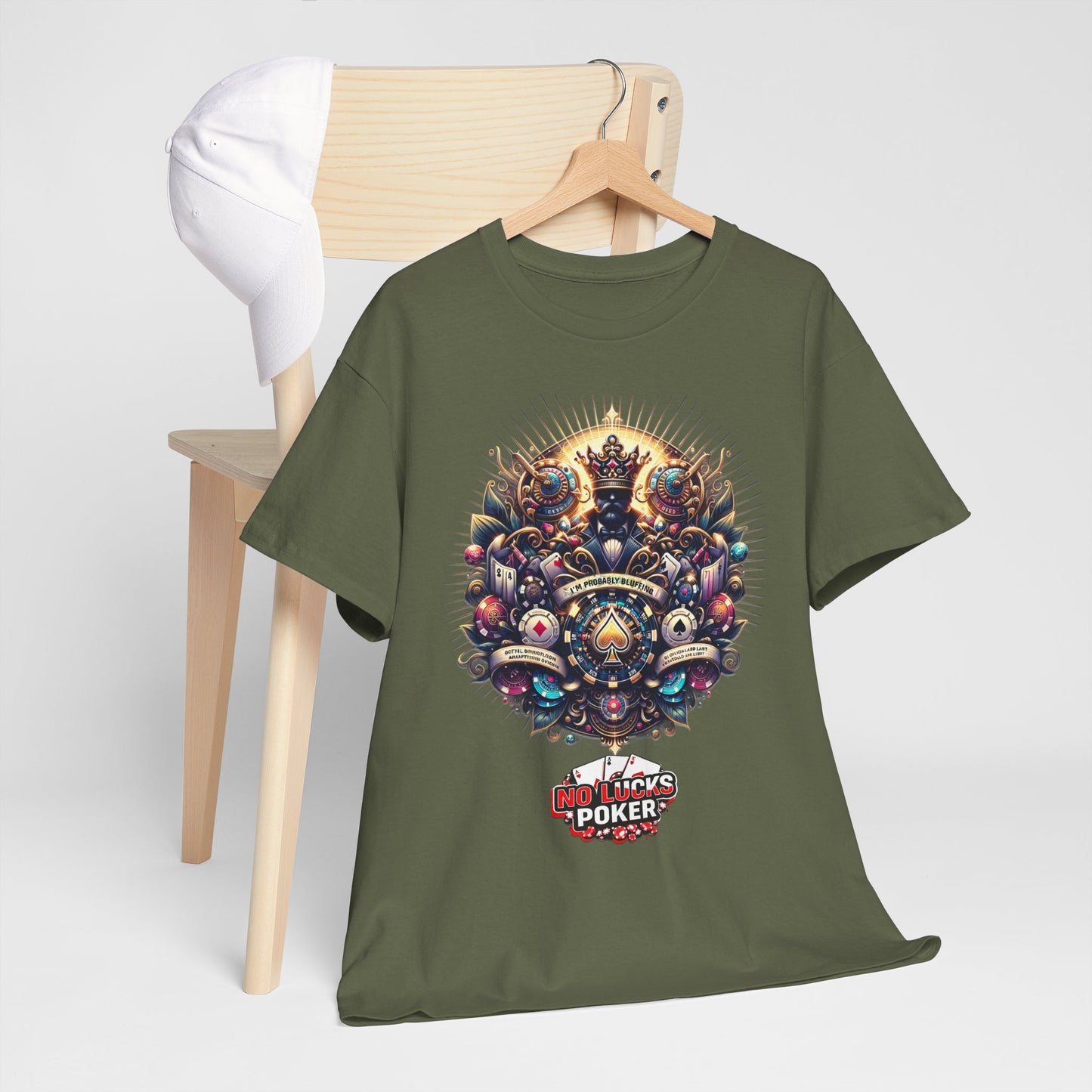 I'm Probably Bluffing unisex heavy cotton tee Poker Apparel