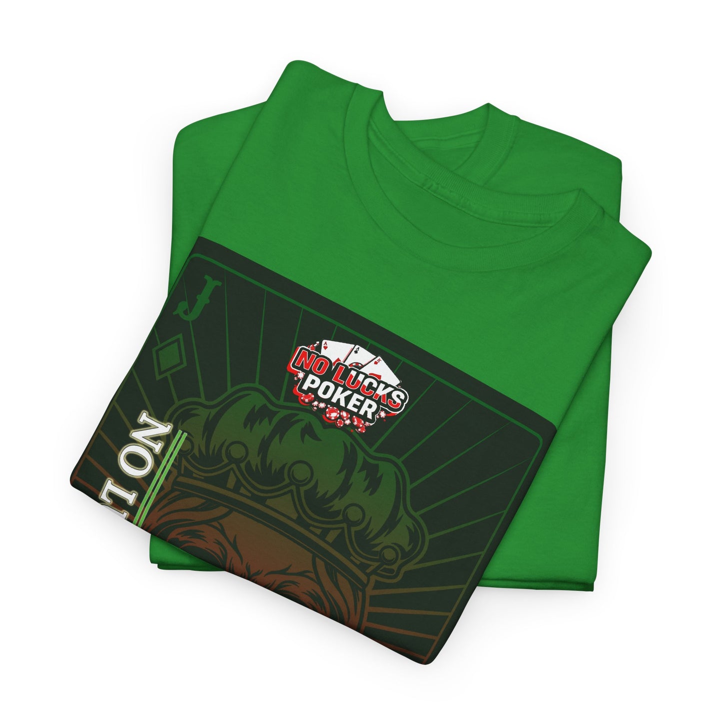 No Lucks Given – Jack Skull Crown Poker Tee (Green & Red Edition)