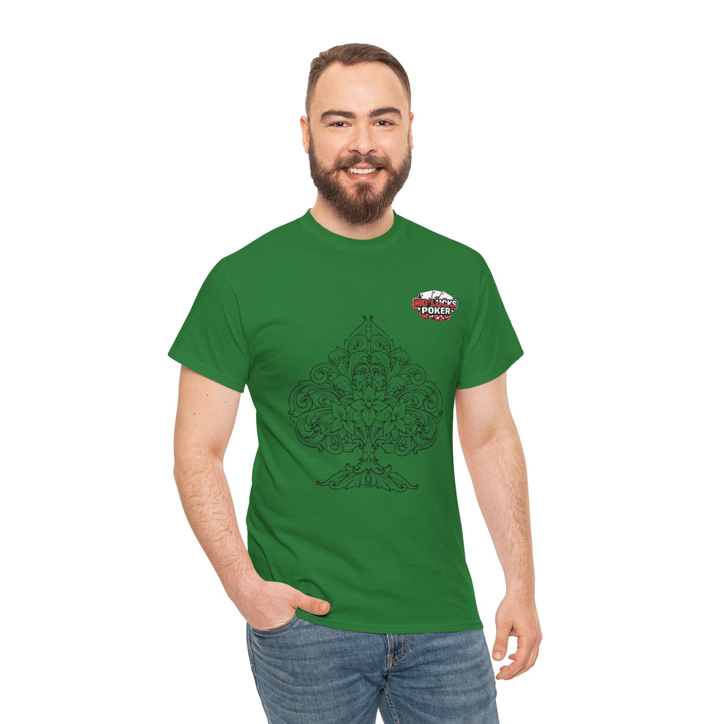 No Lucks Given – Spade Poker T-Shirt (Good Luck, All In)