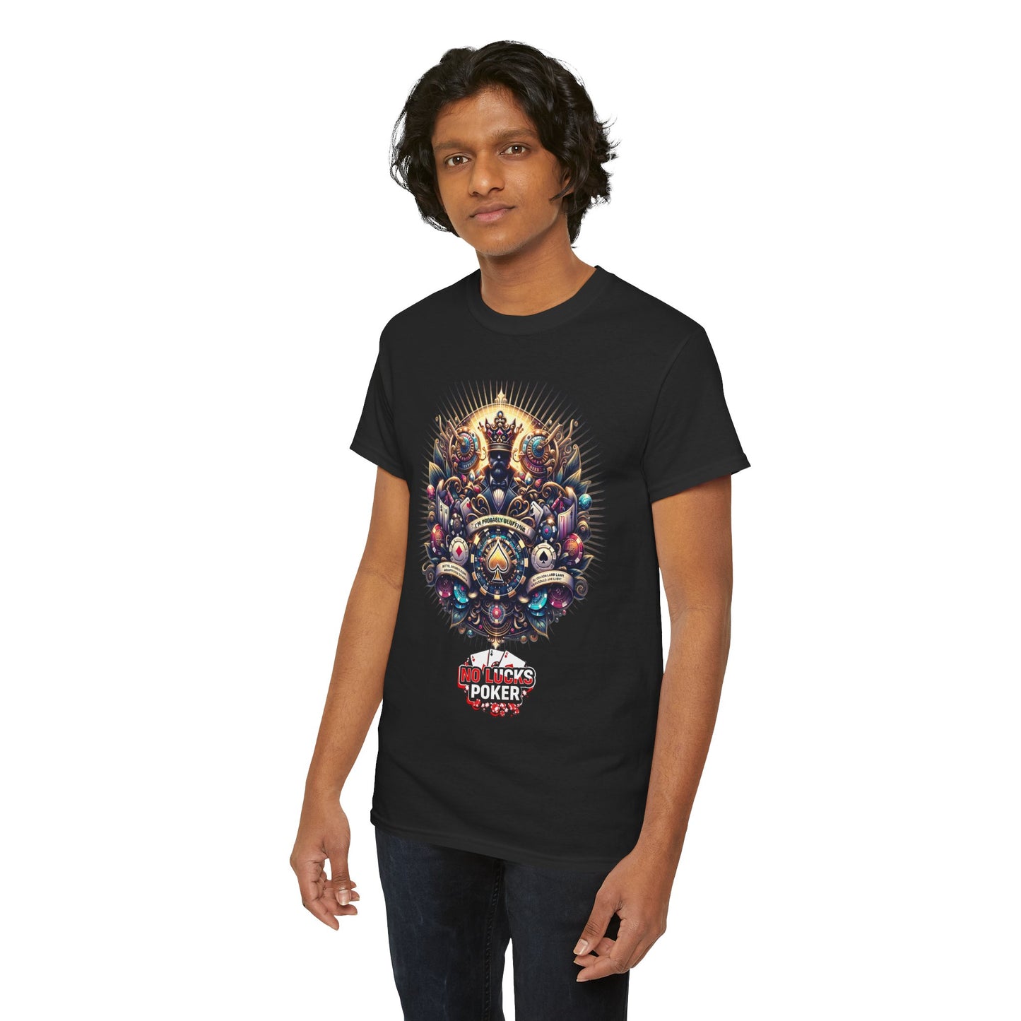 I'm Probably Bluffing unisex heavy cotton tee Poker Apparel