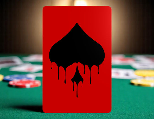 SPADE DRIPPING - Custom 3D Printed Poker Cut Card – Casino & Home Game Dealer Accessory