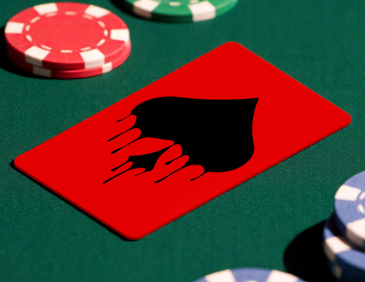 SPADE DRIPPING - Custom 3D Printed Poker Cut Card – Casino & Home Game Dealer Accessory