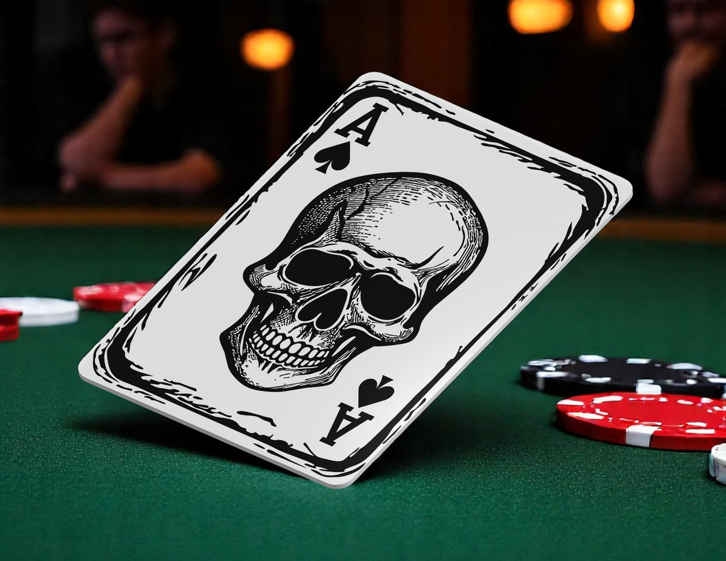 Ace of Spades Skull - Custom 3D Printed Poker Cut Card – Casino & Home Game Dealer Accessory