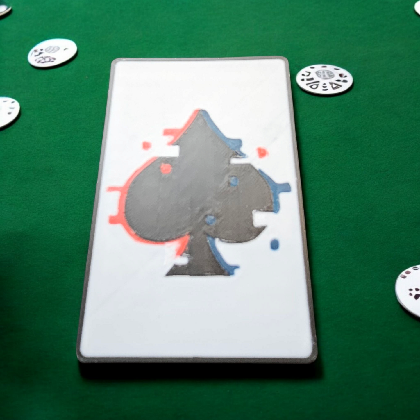 Custom 3D Printed Poker Cut Card – Personalized Text or Design (2–4 Colors)