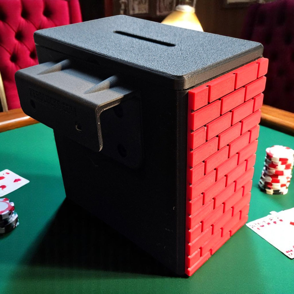 Dealer Tips Box Super Mario Tribute Toke Box – Custom Poker Dealer Tip Box with Lid ...